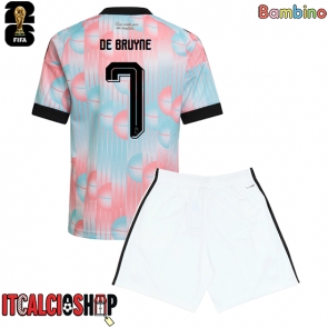 Belgio Kevin De Bruyne #7 Seconda Maglia Bambino Mondiali 2026 Manica Corta (+ Pantaloni corti)